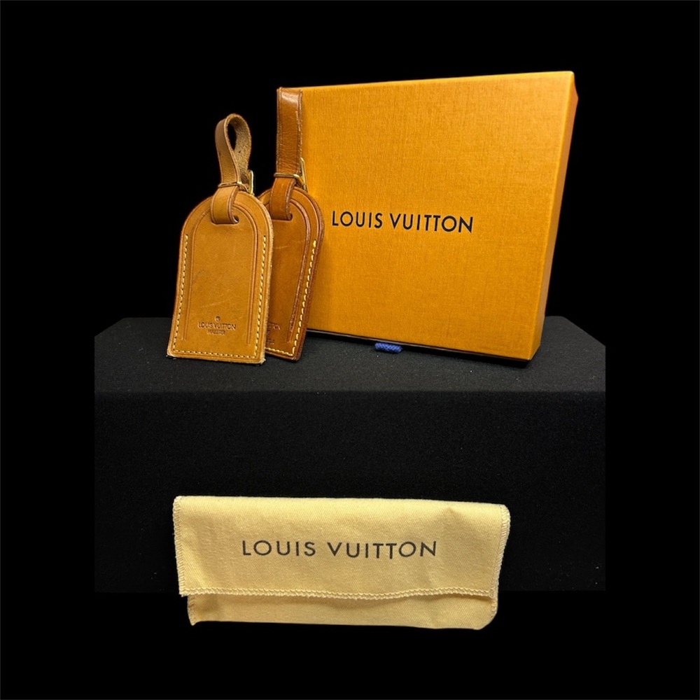 Louis Vuitton Tan Leather Tags